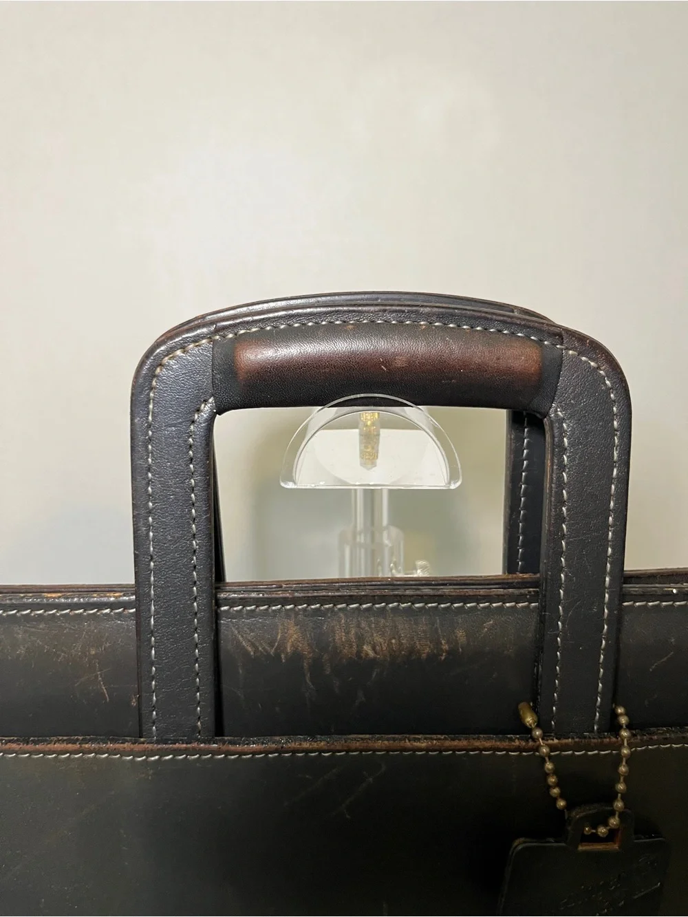 Vintage Schlesinger Brothers Black Leather Briefcase / Portfolio 1970's-80's